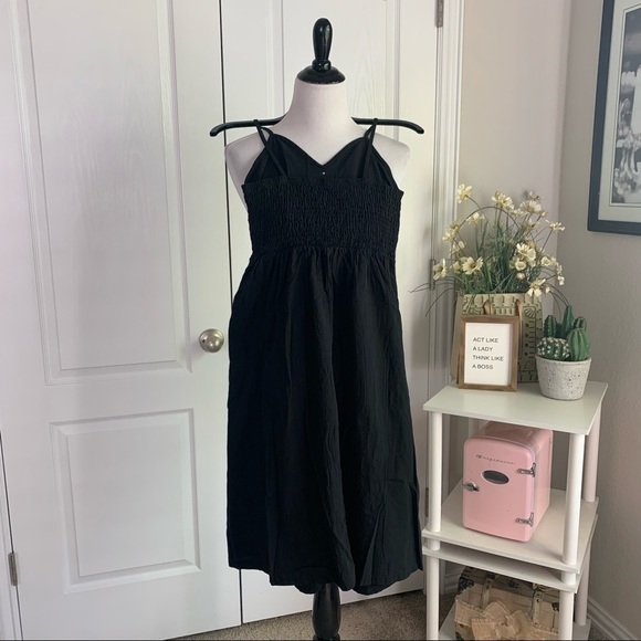 Unworn! Fit & Flare Button Detail Smocked Back Summer Dress - Picture 10 of 13